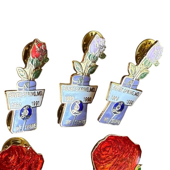Lions Club Lioness Pins Lot Of 10 Rose State Of Maryland Pin Brooch Lapel Pins - Picture 14 of 15